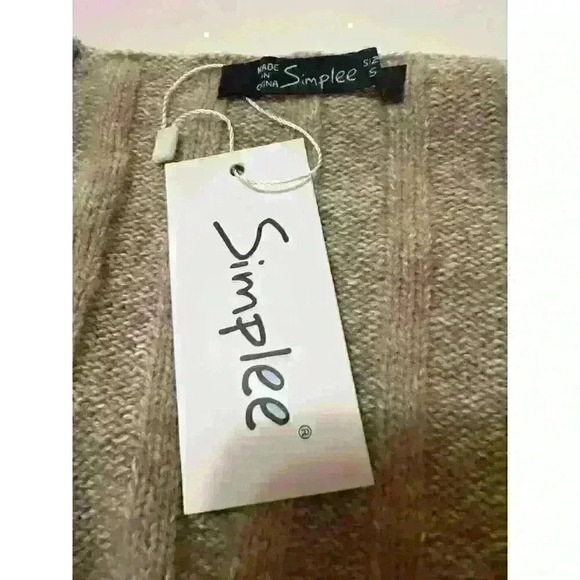 Boho Button Down V-Neck Raglan Sleeve Sweater Cardigan NWT Size S - Picture 10 of 12